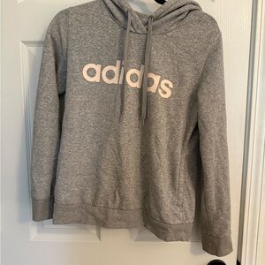 Adidas Women's Heather Gray Hoodie with hidden pockets